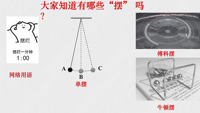 2022-2023学年沪科版选择性必修第一册 2.4 单摆振动的周期 课件03