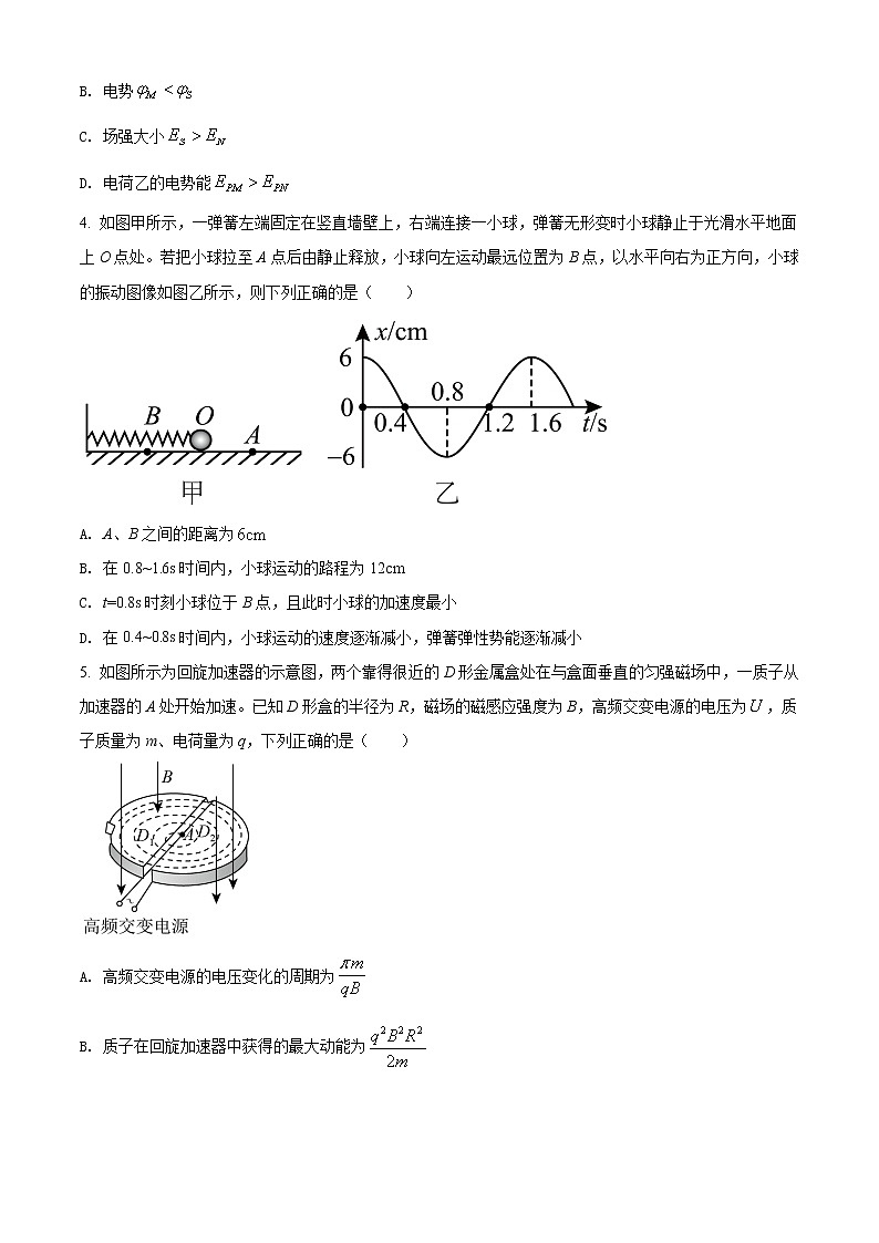 湖南省永州市2021-2022学年高二上学期期末质量监测物理试题无答案第2页