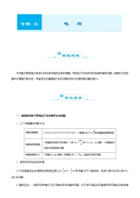 高考物理二轮复习精品专题五 电场(2份打包，解析版+原卷版，可预览)