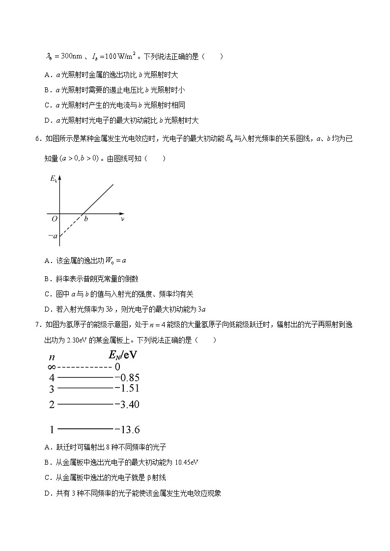 高考物理二轮复习重难点19光电效应（原卷版）第3页