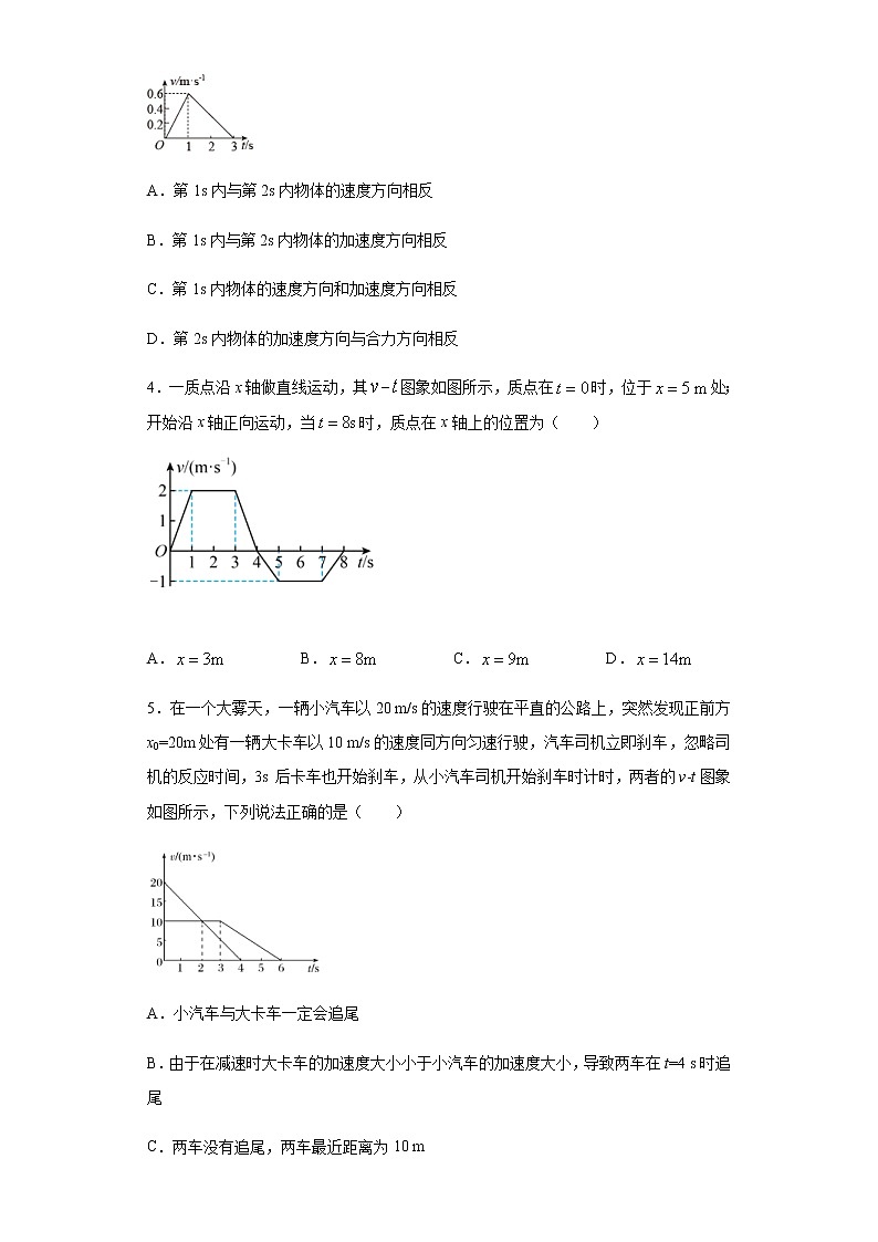 高考物理二轮复习专项突破题02直线运动（原卷版）第3页