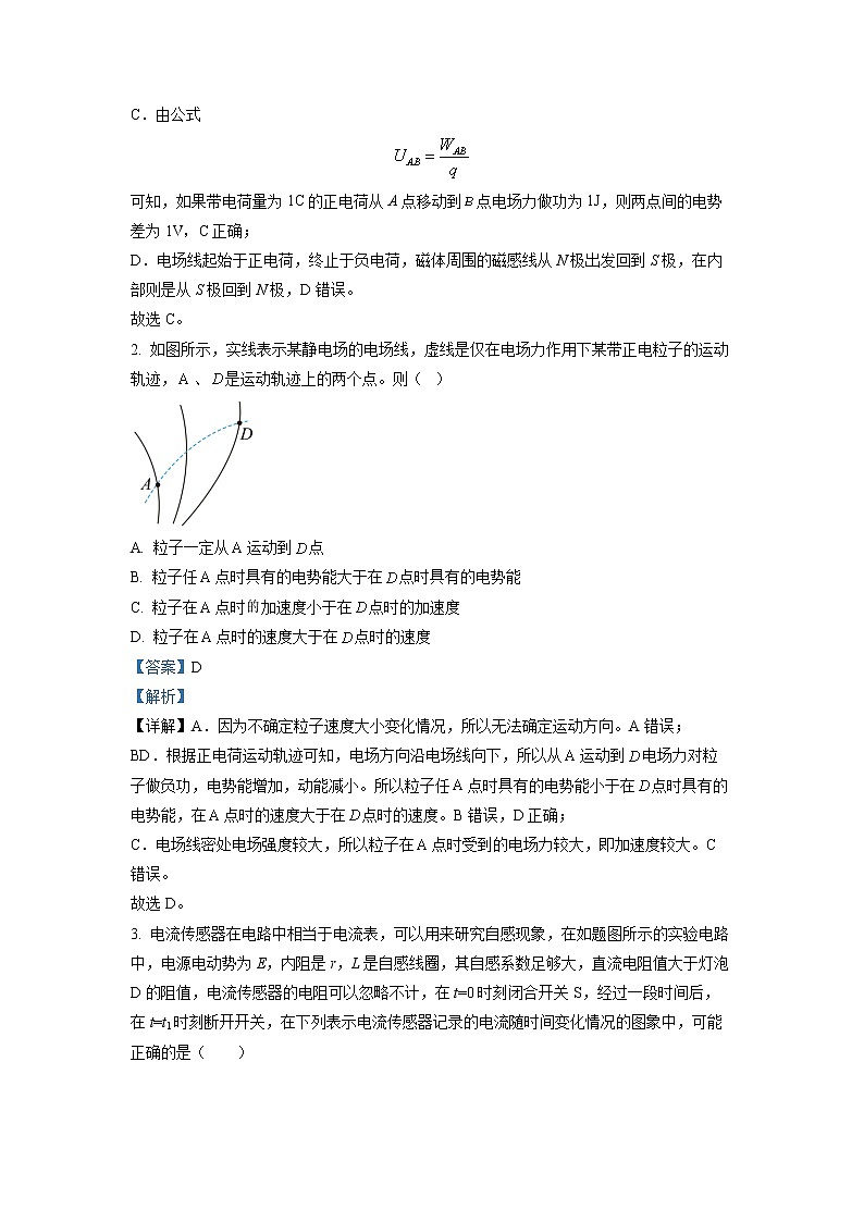 2021-2022学年河南省南阳市高二上学期期末物理试题  （解析版）02