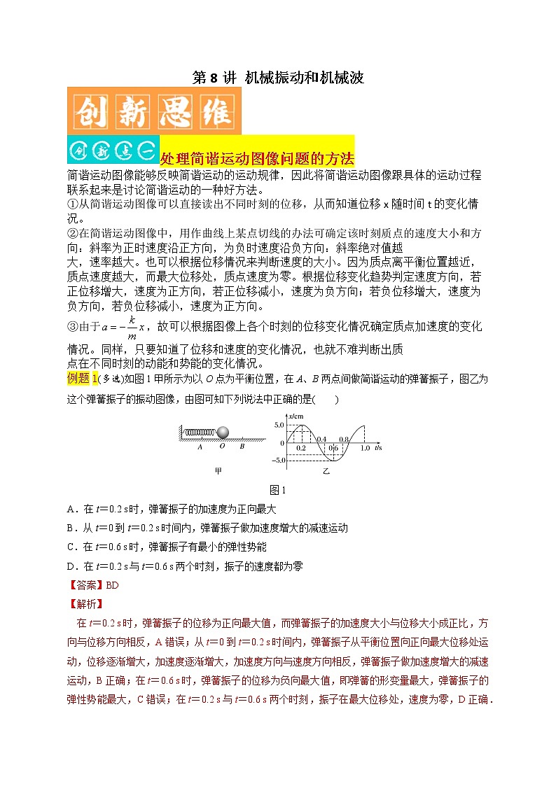 第8讲 机械振动与机械波-最新高考物理二轮复习直击高考热点难点（解析版）第1页
