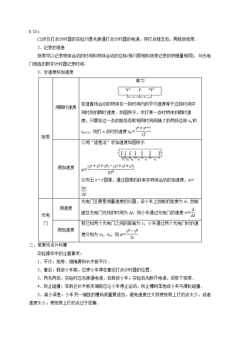 第16讲 力学实验-最新高考物理二轮复习直击高考热点难点（原卷版）第3页