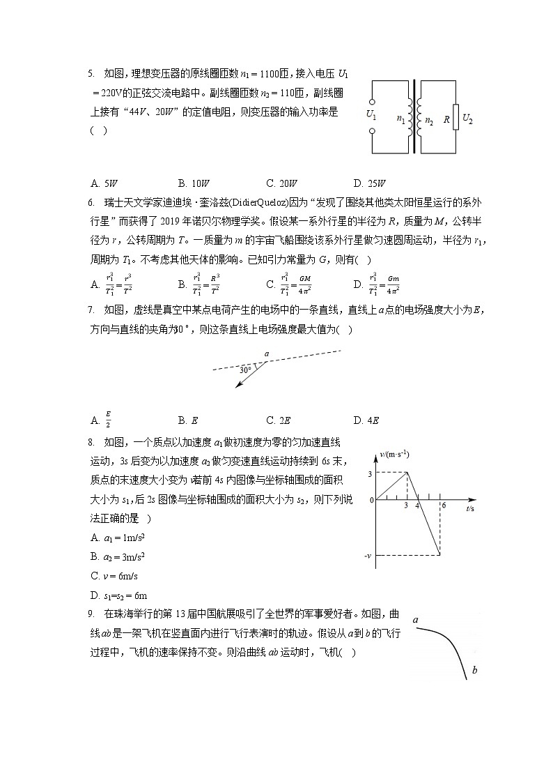 2021_2022学年河北省唐山市高三（上）期末物理试卷（含答案解析）02