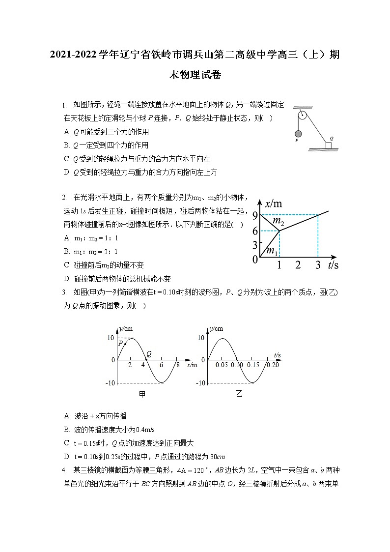 2021-2022学年辽宁省铁岭市调兵山第二高级中学高三（上）期末物理试卷（含答案解析）01