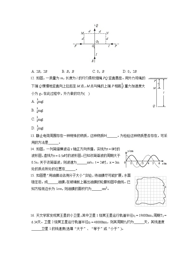 2021-2022学年上海市奉贤区高三（上）期末物理试卷（一模）（含答案解析）第3页