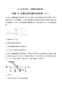 专题10 冲量及其动量守恒定律（一）-最新高考高三一模物理试题汇编