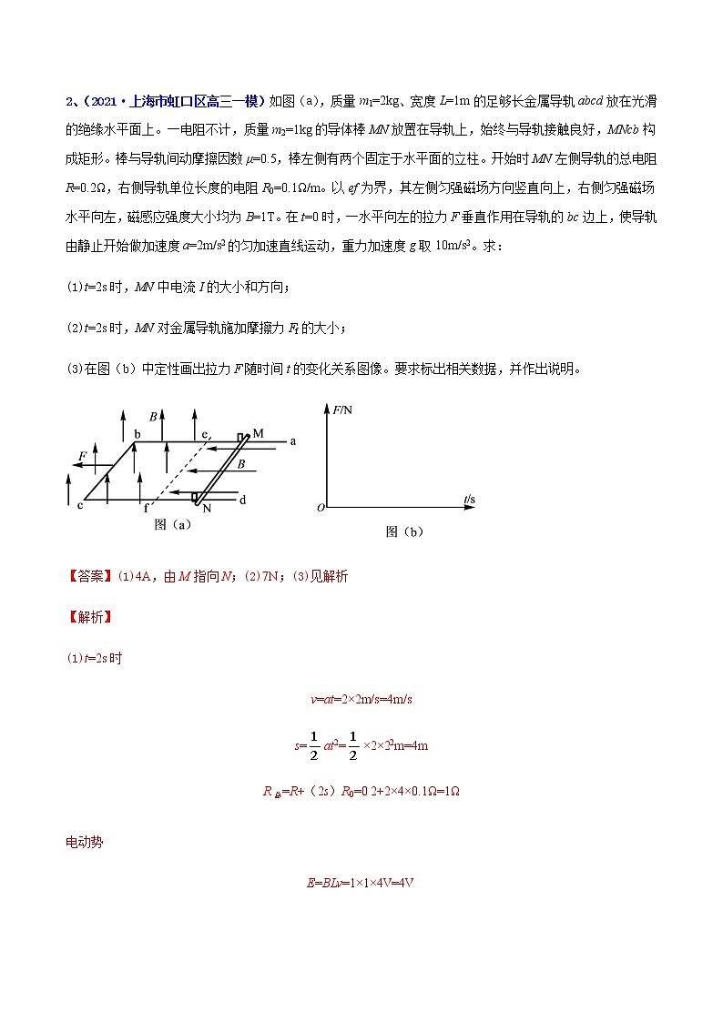 专题20 电磁感应（二）-最新高考高三一模物理试题汇编（解析版）第3页