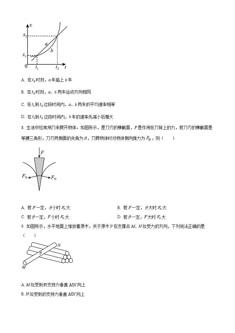 湖南省岳阳市2021-2022学年高一（上）期末教学质量监测物理试题无答案第3页