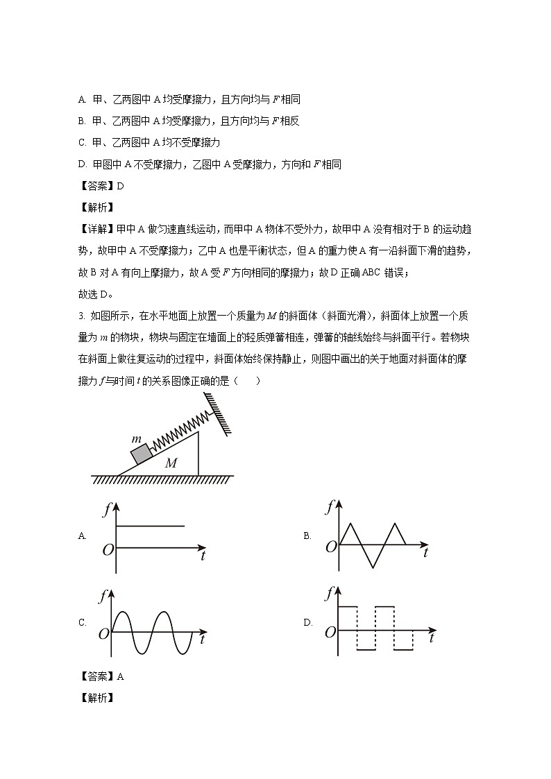 山东省济南第十一中学2023届高三物理上学期期中试题（Word版附解析）第2页