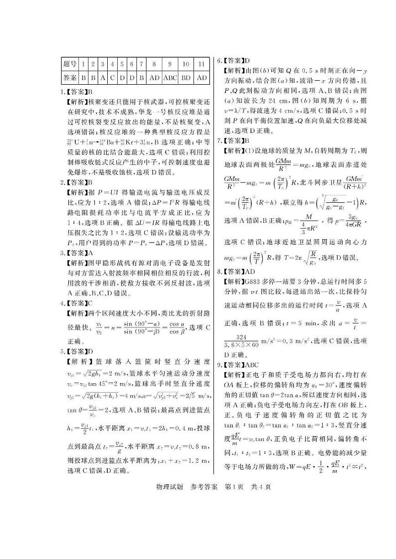 2023八省八校高三第一次学业质量评价（T8联考）物理试题PDF版含答案01