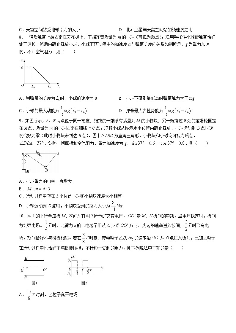 2023长沙师大附中高三上学期月考卷物理试题（三）含解析03