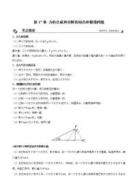 【期末专题复习】人教版(2019)物理必修1-高一上学期期末专题点拨与训练：第17讲 力的合成和分解的动态和极值问题