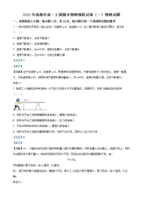 2022-2023学年四川省成都市高一上学期期末模拟试题 物理（一）