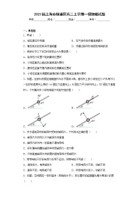 2023届上海市杨浦区高三上学期一模物理试题及答案