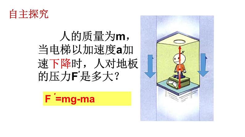 人教版高中物理必修一超重和失重PPT05