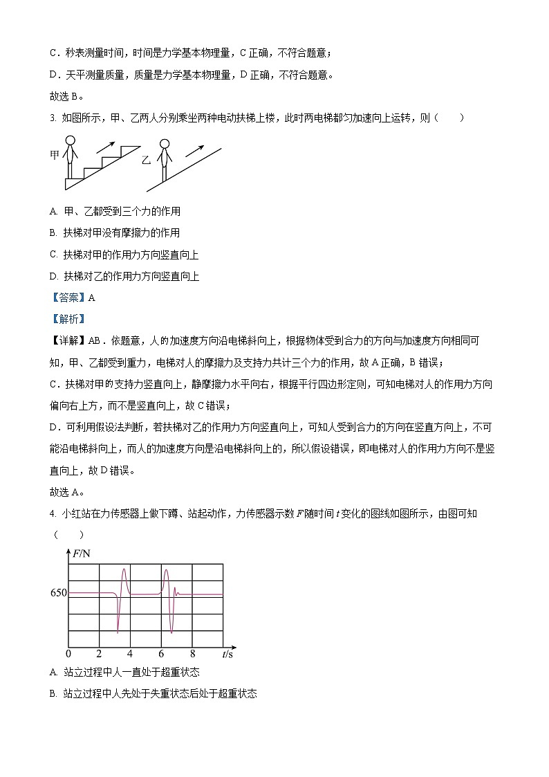 2022-2023学年江苏省南通市如皋市高一上学期期中教学质量调研物理试题（解析版）第2页