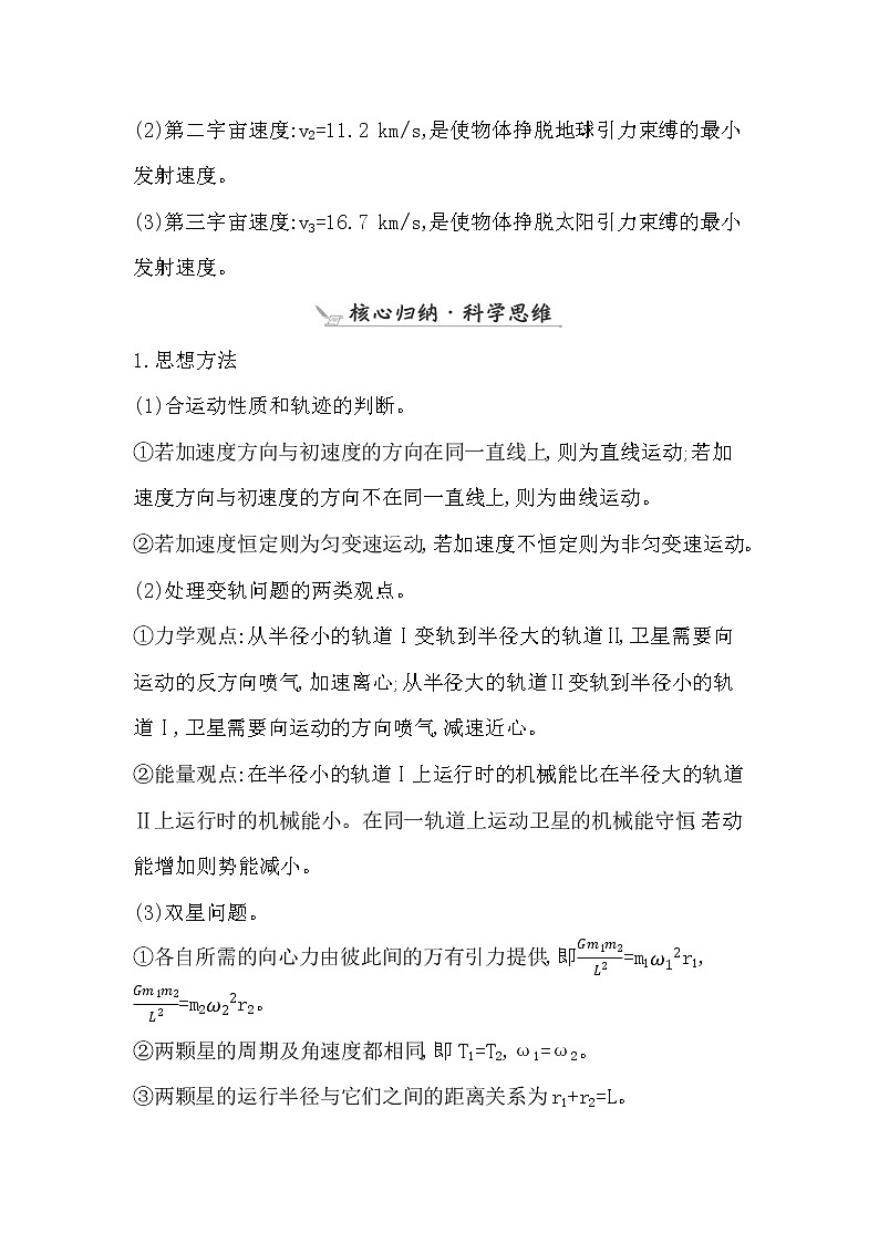 2023届二轮复习 专题一 第3讲　力与曲线运动 学案第2页