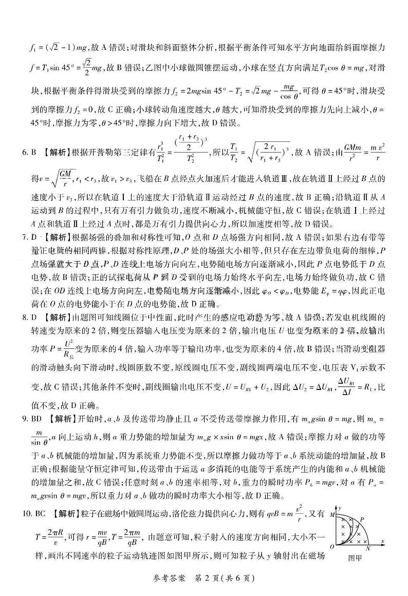 河南省洛阳市普通高中联考2022-2023学年高三上学期测评（三）物理答案和解析第2页