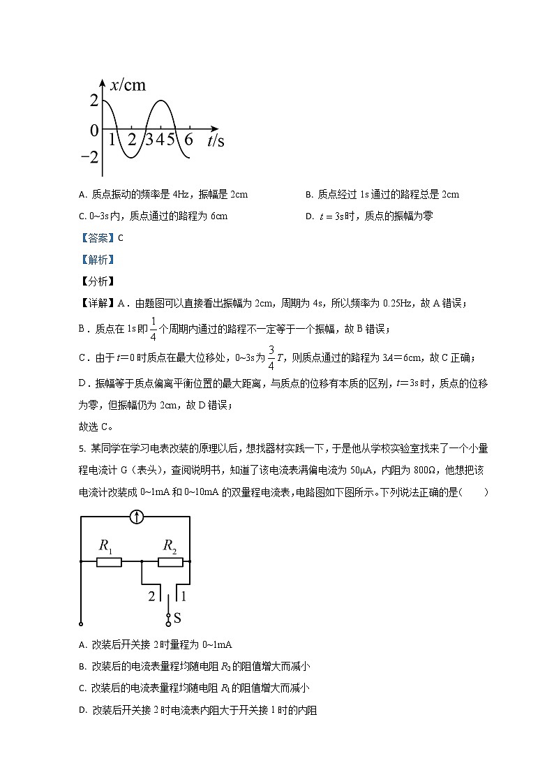 山东省菏泽市山大附中实验学校2022-2023学年高二上学期第二次阶段测试物理试题含解析第3页