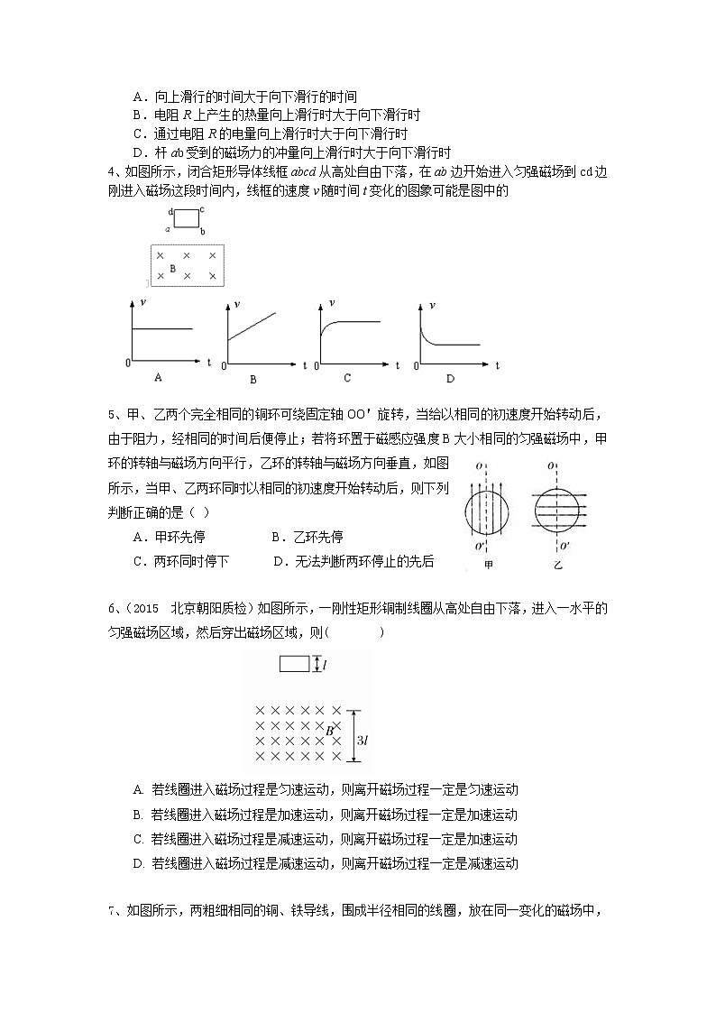 高三物理总复习巩固练习电磁感应中的力电综合问题基础第2页