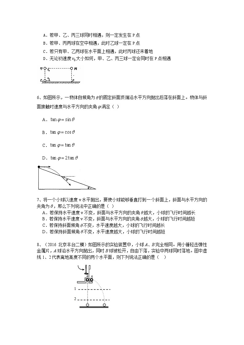 高三物理总复习巩固练习平抛运动基础第2页