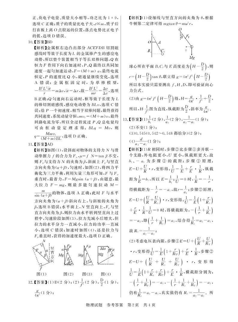 2022高三第一次T8联考T8联考 物理答案第2页