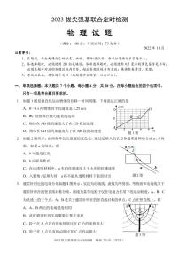 2023重庆西南大学附属中学高三11月拔尖强基联合定时检测物理试卷