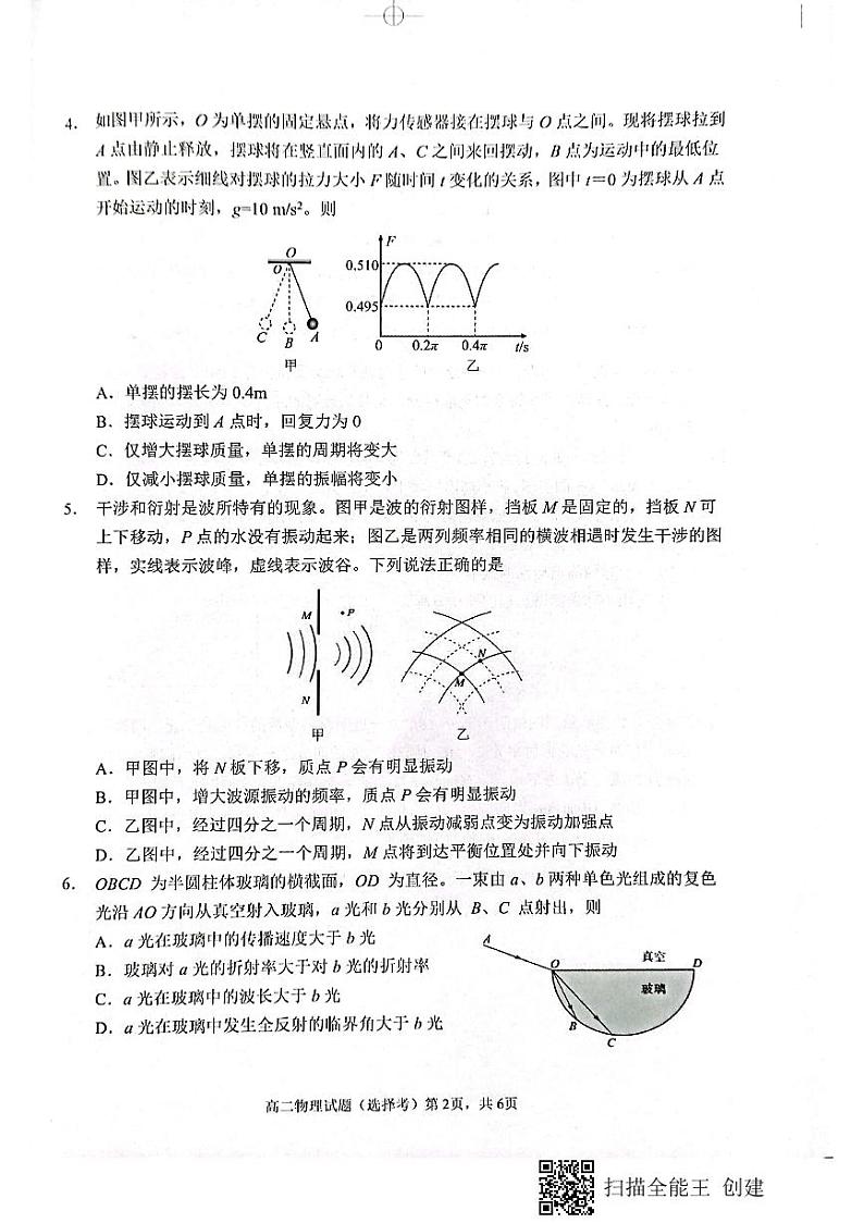 2022-2023学年高二物理试题第2页