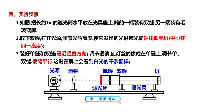 4.4实验：用双缝干涉测量光的波长 高二上学期物理人教版（2019）选择性必修第一册课件PPT05