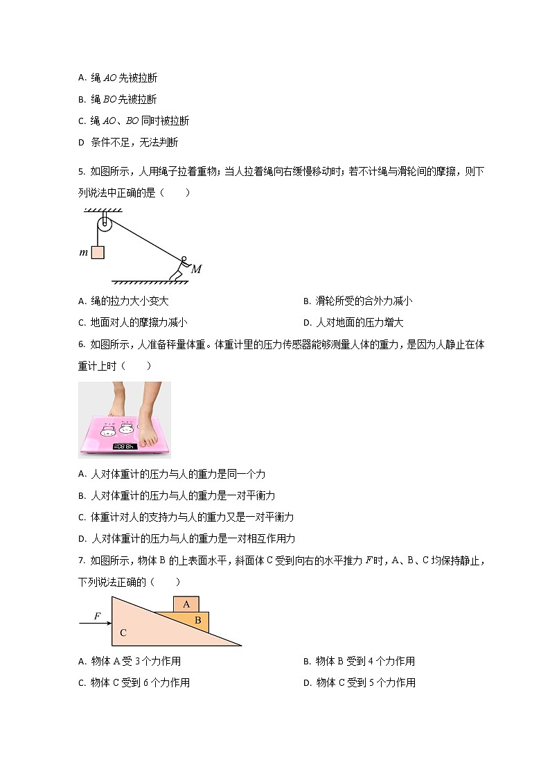 2023莱西一中高一上学期12月月考物理（期末模拟）试题含解析02