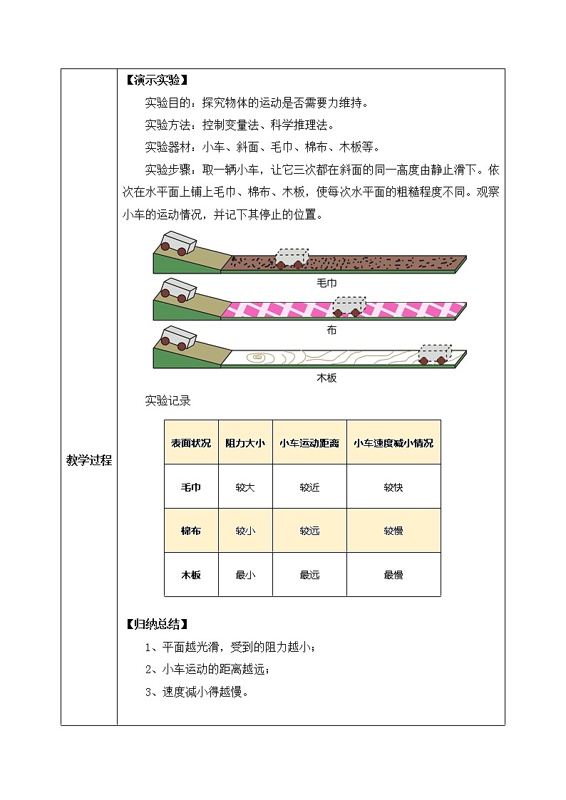 8.1《牛顿第一定律》第1课时课件PPT+教学设计+同步练习03