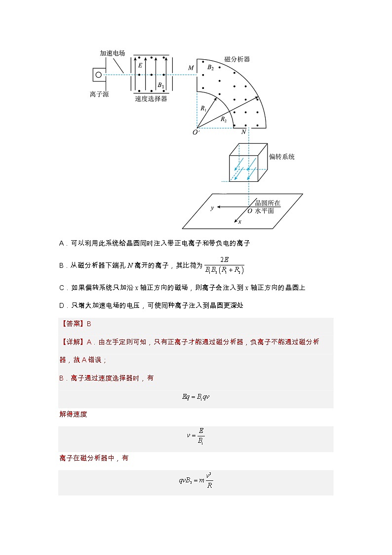2023年高考物理二轮复习试题专题07 带电粒子在复合场中的运动（Word版附解析）第3页