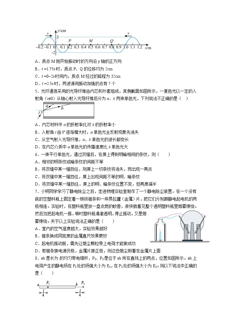 2022-2023学年广东省深圳实验学校高中部高二上学期第一阶段考试物理试题（Word版）02