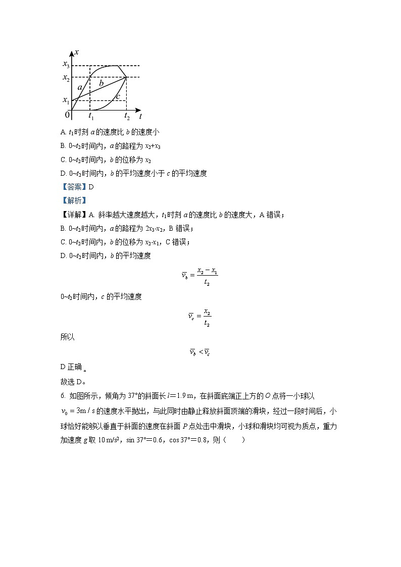 重庆市育才中学2022-2023学年高一物理上学期期末复习试题（二）（Word版附解析）第3页