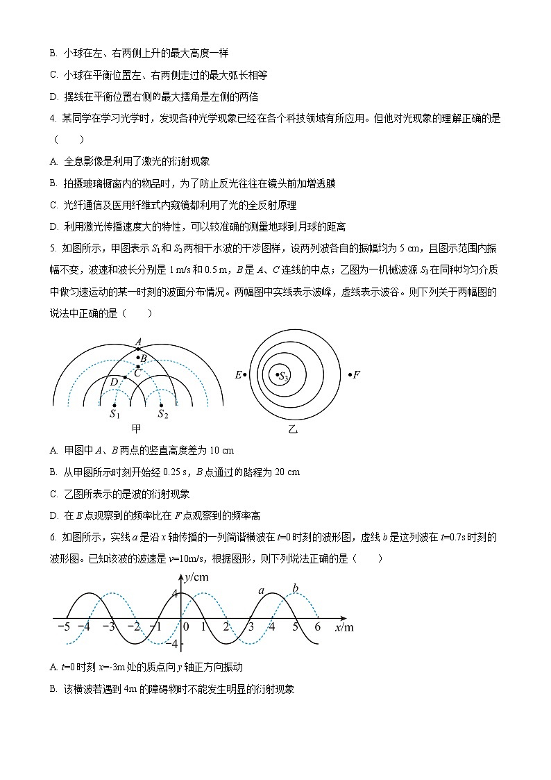 重庆市沙坪坝区重点中学2022-2023学年高二上期期末复习物理试题（一）无答案第2页