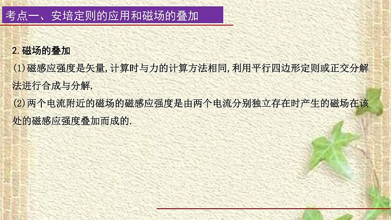 2022-2023年高考物理一轮复习 磁场(1)课件04