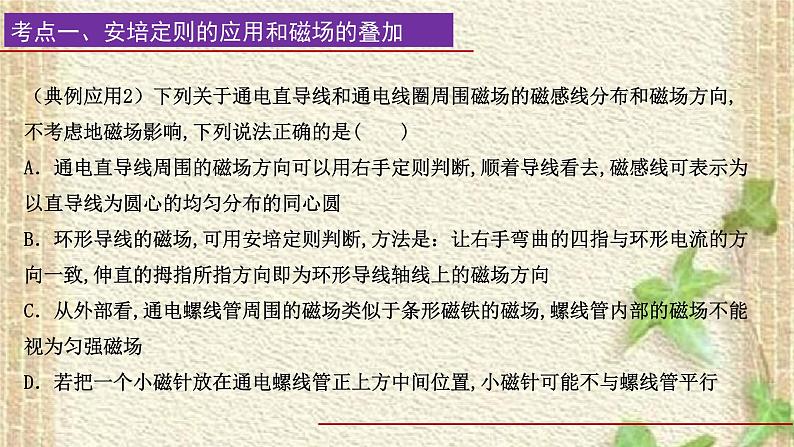 2022-2023年高考物理一轮复习 磁场(1)课件07