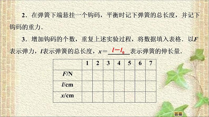 2022-2023年高考物理一轮复习 实验：探究弹簧伸长量与弹簧弹力的关系课件第5页