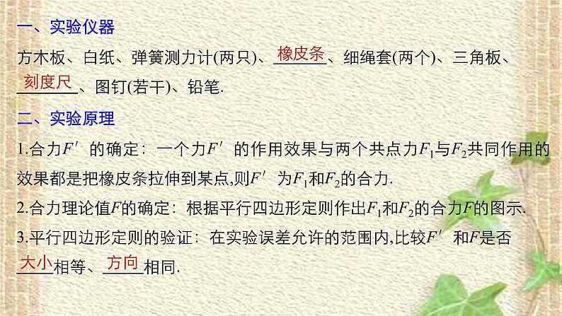 2022-2023年高考物理一轮复习 实验：探究求合力的方法课件第2页