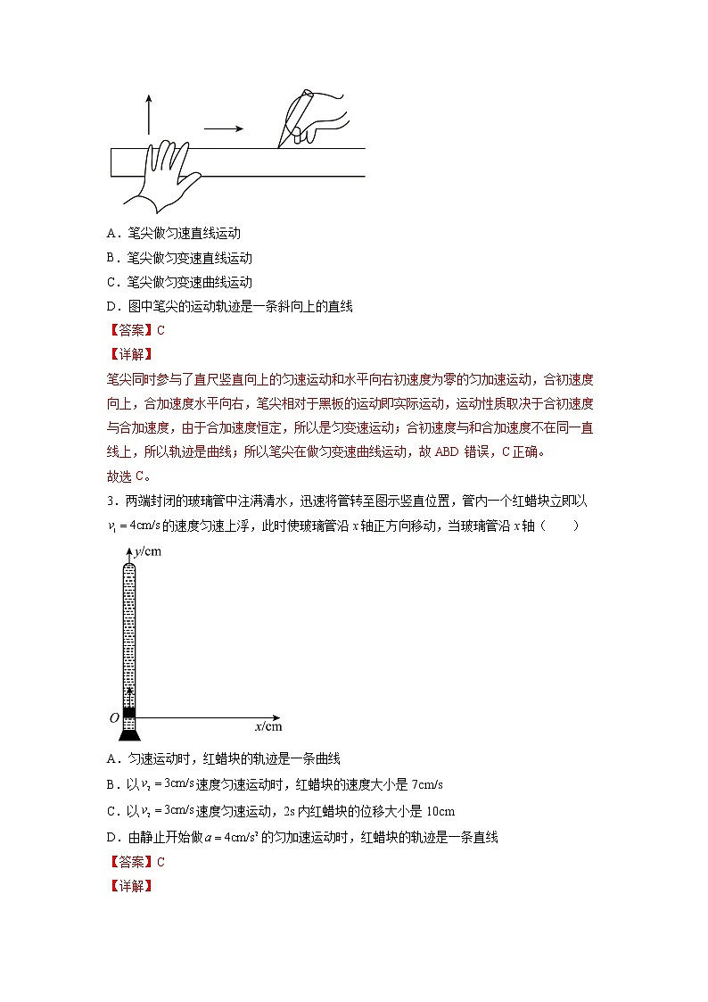 【沪科版】物理必修二 5.1.2《曲线运动》运动的合成与分解（课件+同步练习）02