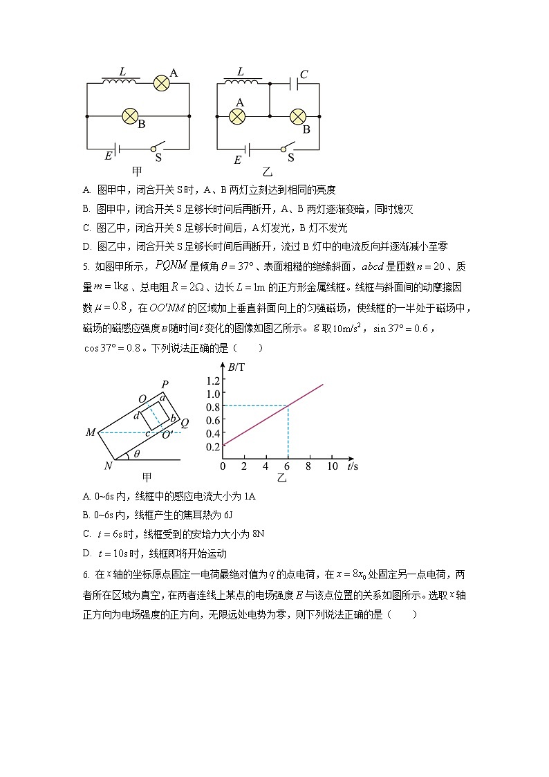 2023届湖南省高三一轮复习联考物理试题（四）（word版）02