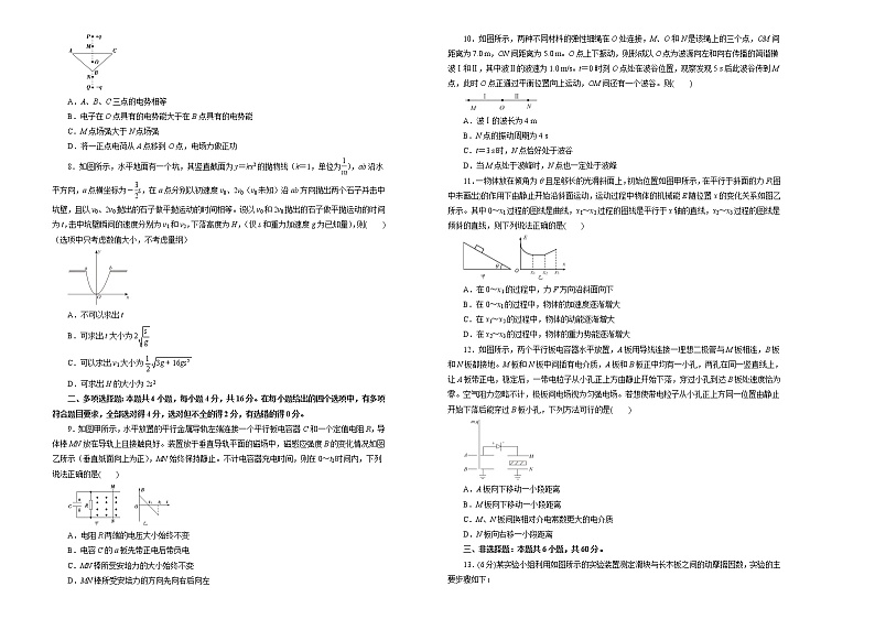 高中物理高考   2021届高考考前冲刺卷 物理（九）学生版第2页