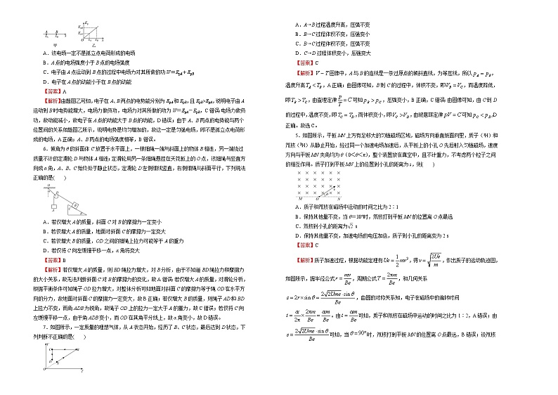 高中物理高考   2021届高考考前冲刺卷 物理（十一）教师版第2页
