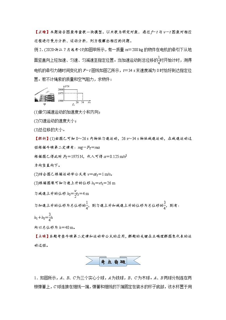 高中物理高考   2021届小题必练4 牛顿运动定律的应用 学生版第2页