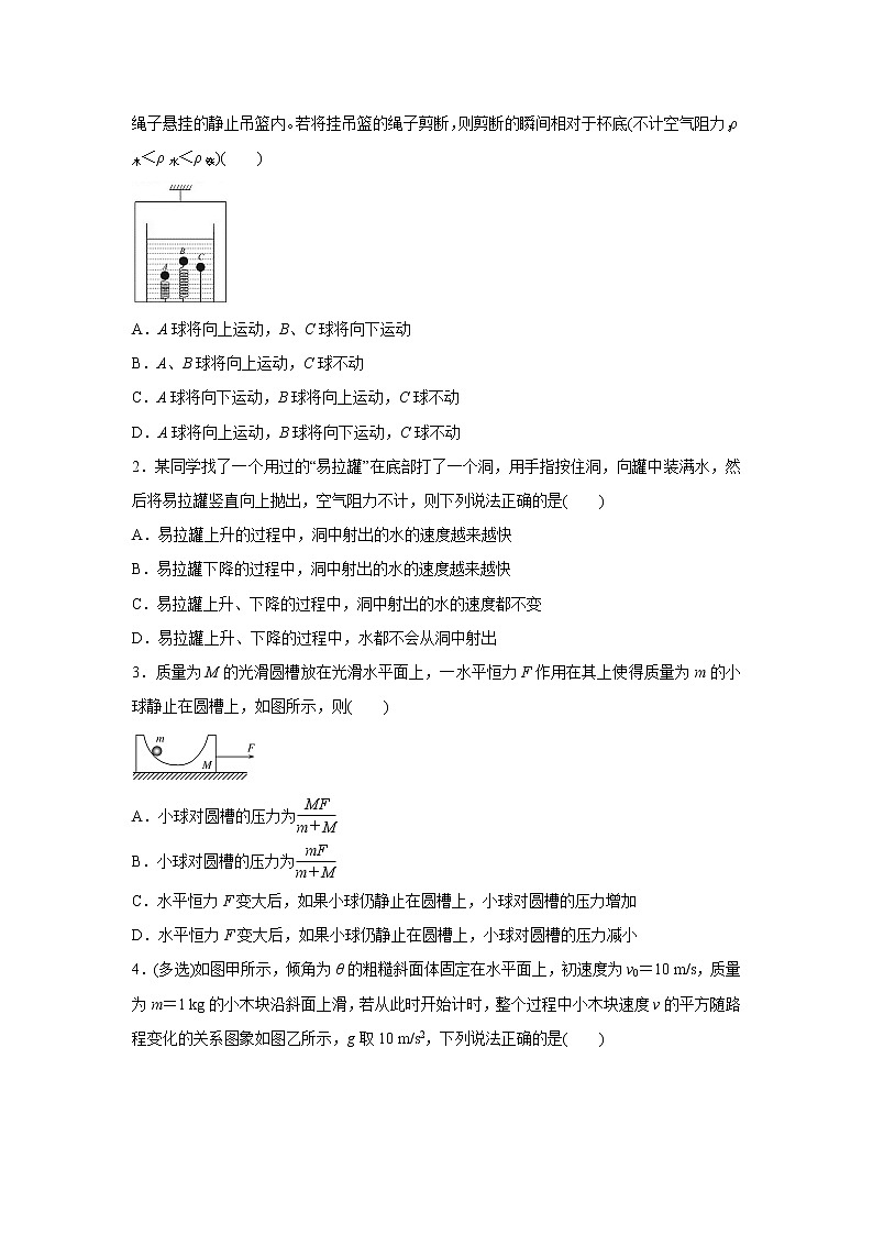 高中物理高考   2021届小题必练4 牛顿运动定律的应用 学生版第3页