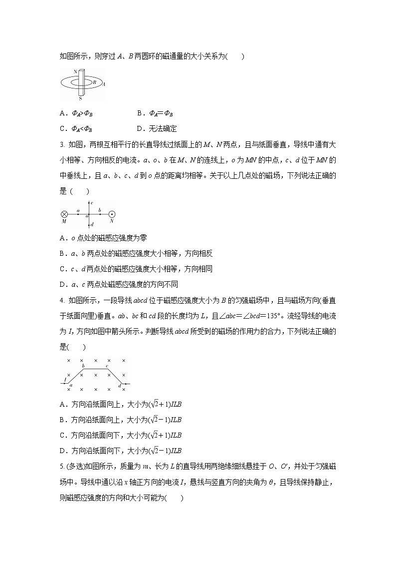 高中物理高考   2021届小题必练20 磁场及其对电流的作用 学生版第3页