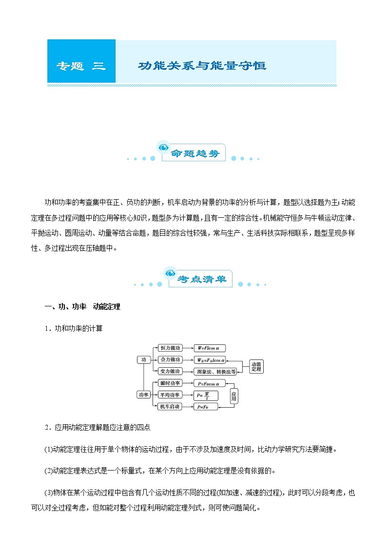 高中物理高考  2021届高考二轮精品专题三 功能关系与能量守恒 学生版第1页