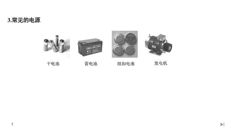 新课标高中物理：第1节 电源和电流课件PPT第7页